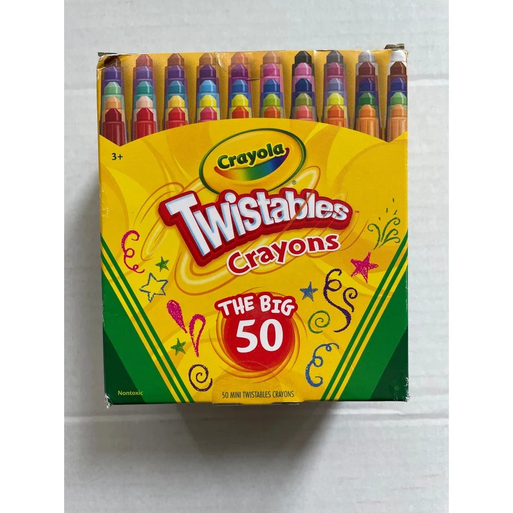 Crayola Twistables Crayons 50 Count Box No Peel Coloring Set Back To School Kids